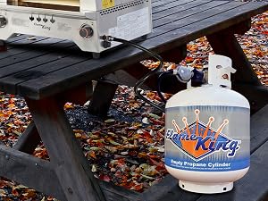Flame King 20-Pound Steel Propane Tank Cylinder with Type 1 Overflow Protection Device Valve