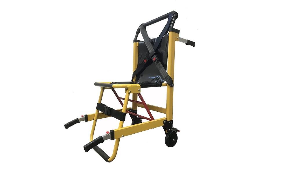 EMS Stair Chair 70015-Y Medical Emergency Patient Transfer - 2-Wheel Deluxe Evacuation Chair