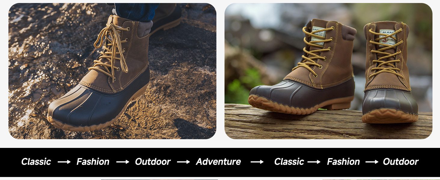 classic duck boots design for various occasions