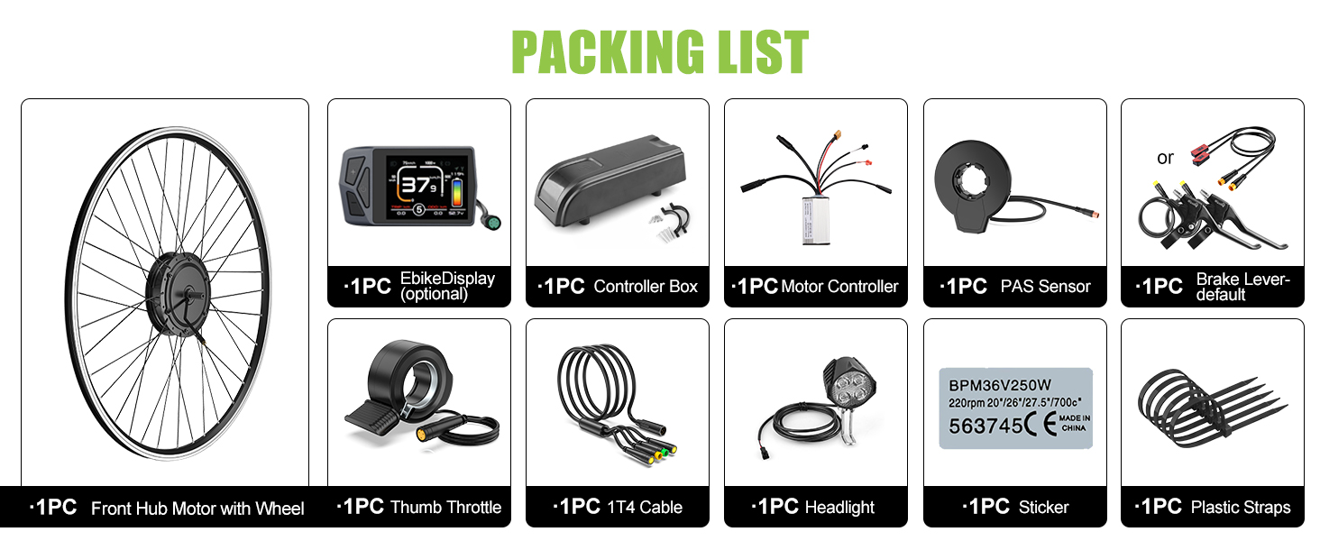 packing list hub motor