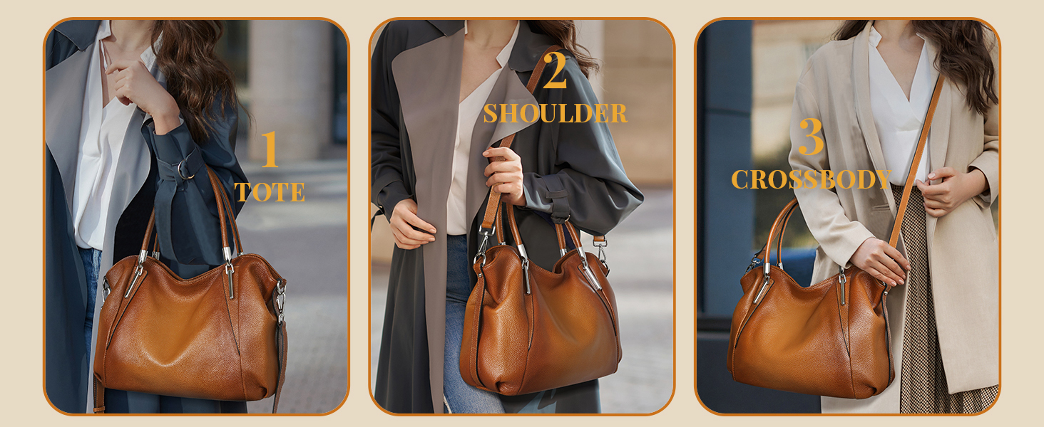 medium size leather handbag crossbody purse