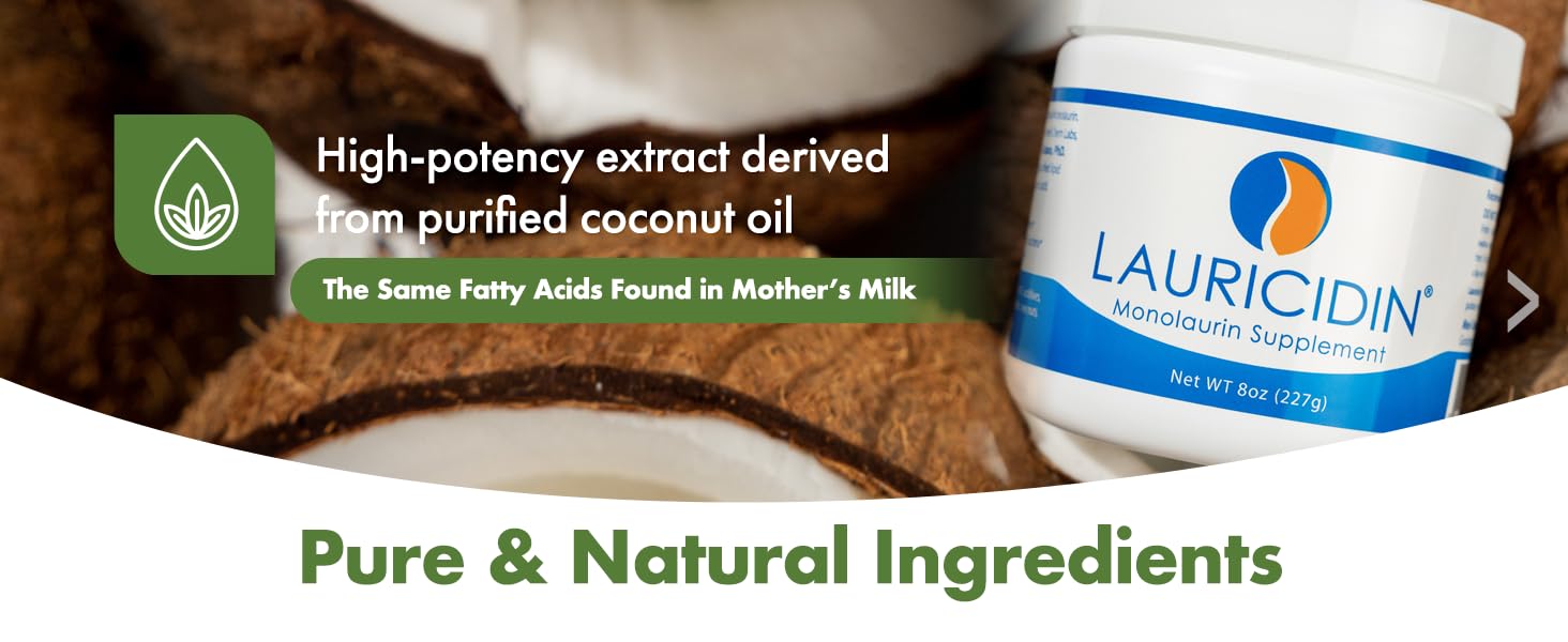 Natural Coconut Oil Extract supplement for better gut function, immune defense