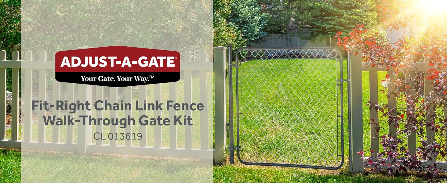 Adjust-A-Gate Fit-Right Adjustable Walk Gate Kit with Round Corner Frame, Gray - Header desktop