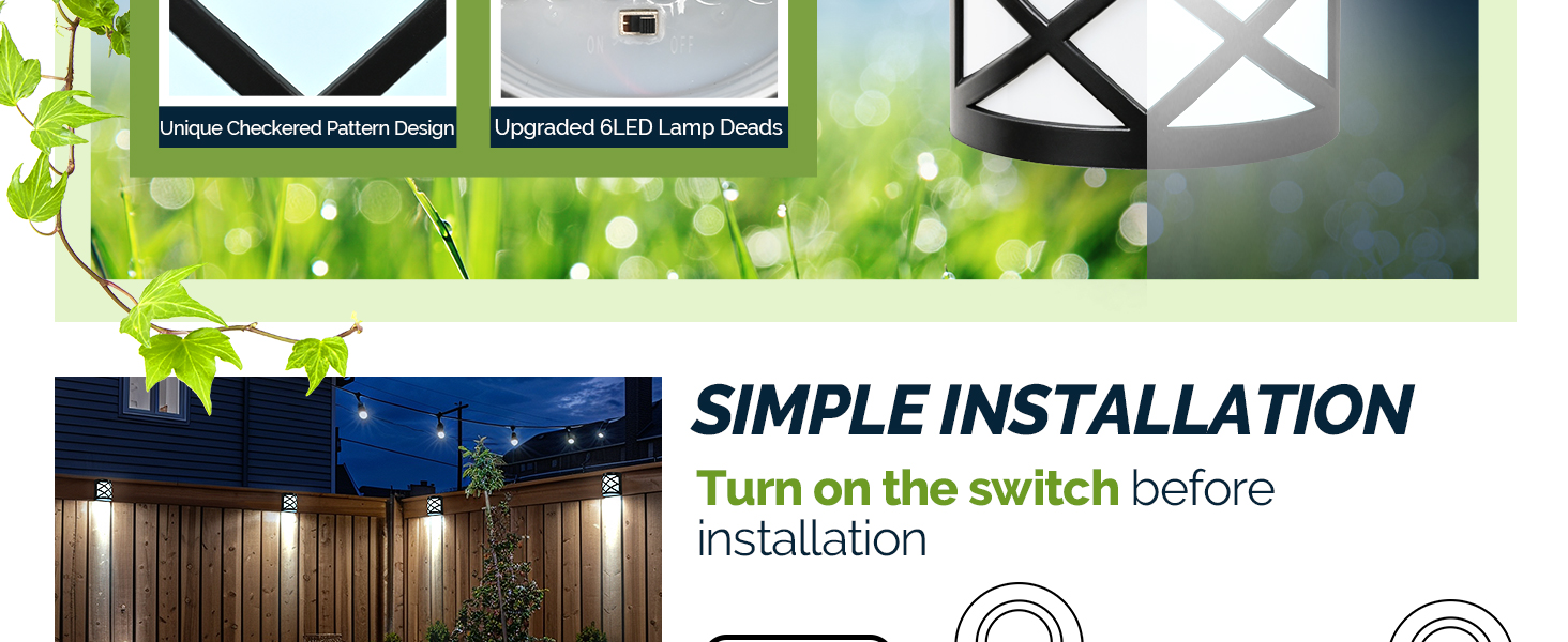 solar fence lights
