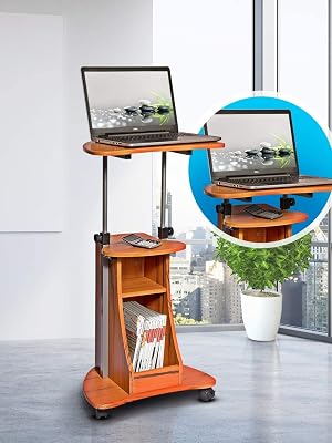 Adjustable Height Laptop Cart