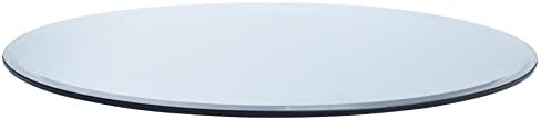 20" Round 1/2" Thick Glass Table Top with Flat Polished Edge and Tempered