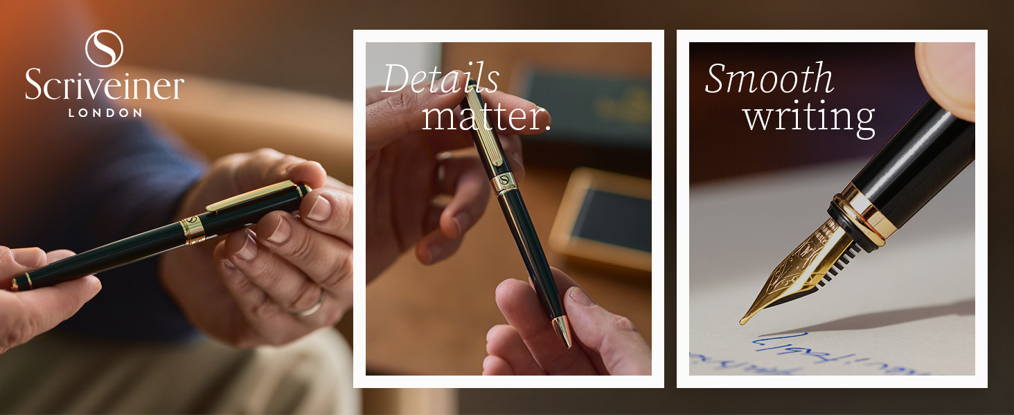 Scriveiner black rollerball pen