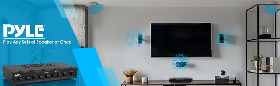 power stereo speaker;speak products case;spaeker switch;room volume control;wholehouse stereo;select