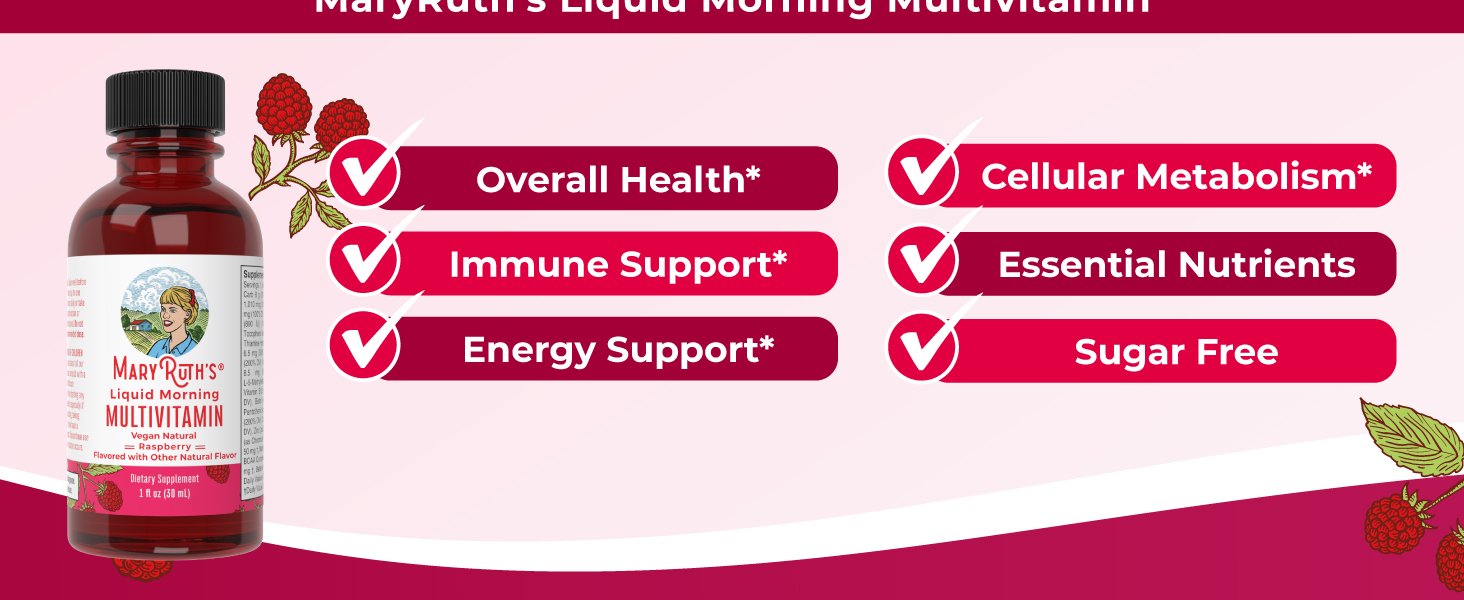 Morning Multivitamin Liquid PS Free | Raspberry | 1 oz 8-pack