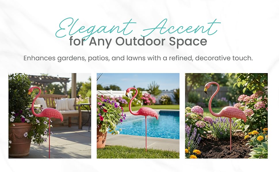 Union Products Outdoor Featherstone 52 In Tall Flamingo Yard Lawn Ornament, Pink