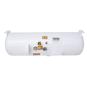 Flame King 29.3 Gallon RV, Van Or Trailer Horizontal ASME RV Propane Tank Cylinder, 14.9" x 48"
