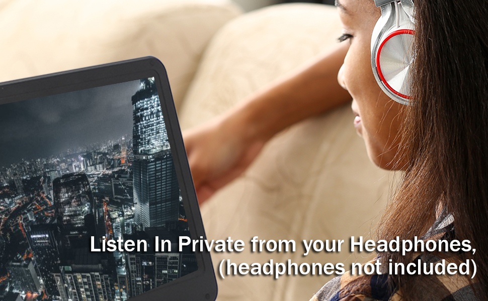 listen in private with wired headphones