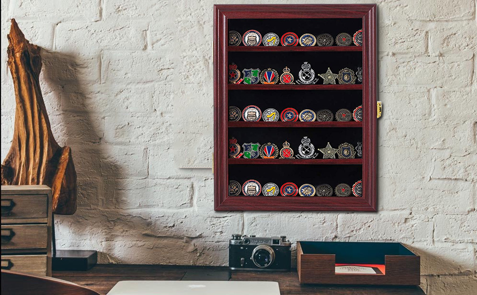 Military Challenge Coin Display Case