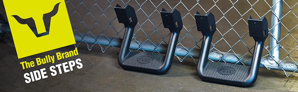 Bully,side step,truck accessories,durable,support,anti-slip,easy to install,rugged,customizable,pair