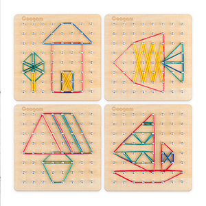 Coogam Wooden Geoboard Mathematical Manipulative Material Array Block Geo Board