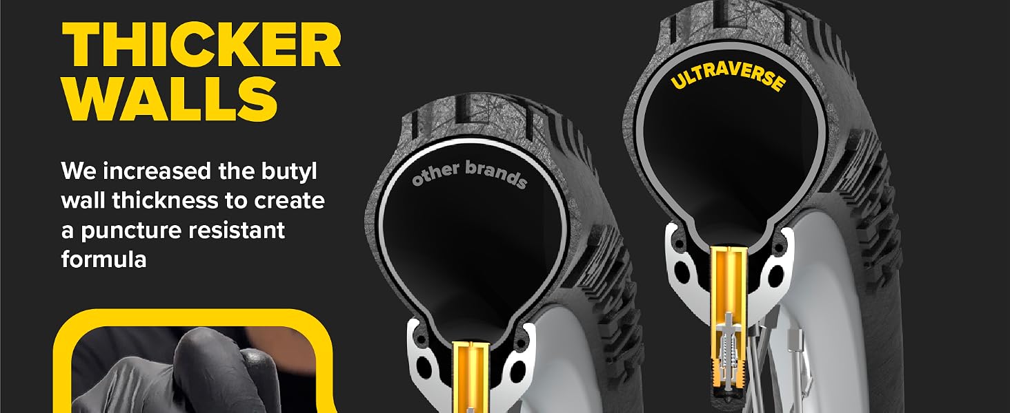 Ultraverse schrader inner tube
