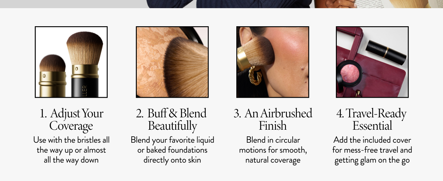 Retractable Angled Kabuki Brush
