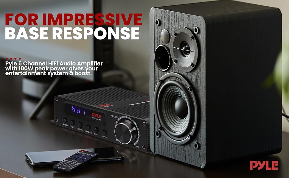 Wireless Bluetooth Home Audio Amplifier;Amplifier;Home Audio;Bluetooth;Wireless;Pyle;Stereo;