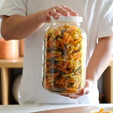 food storage glass jar