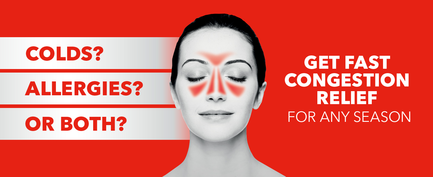 Sudafed provides congestion relief for cold season, allergy season or both
