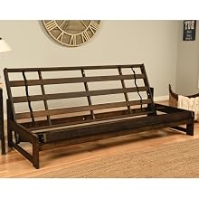 futon, sofa, convertible, mattress, frame, couch, bed, bedroom, adjustable, full, full-size, brown