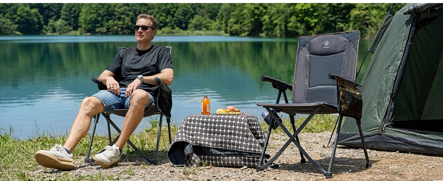 4-LEVEL ADJUSTABLE CAMPING CHAIR