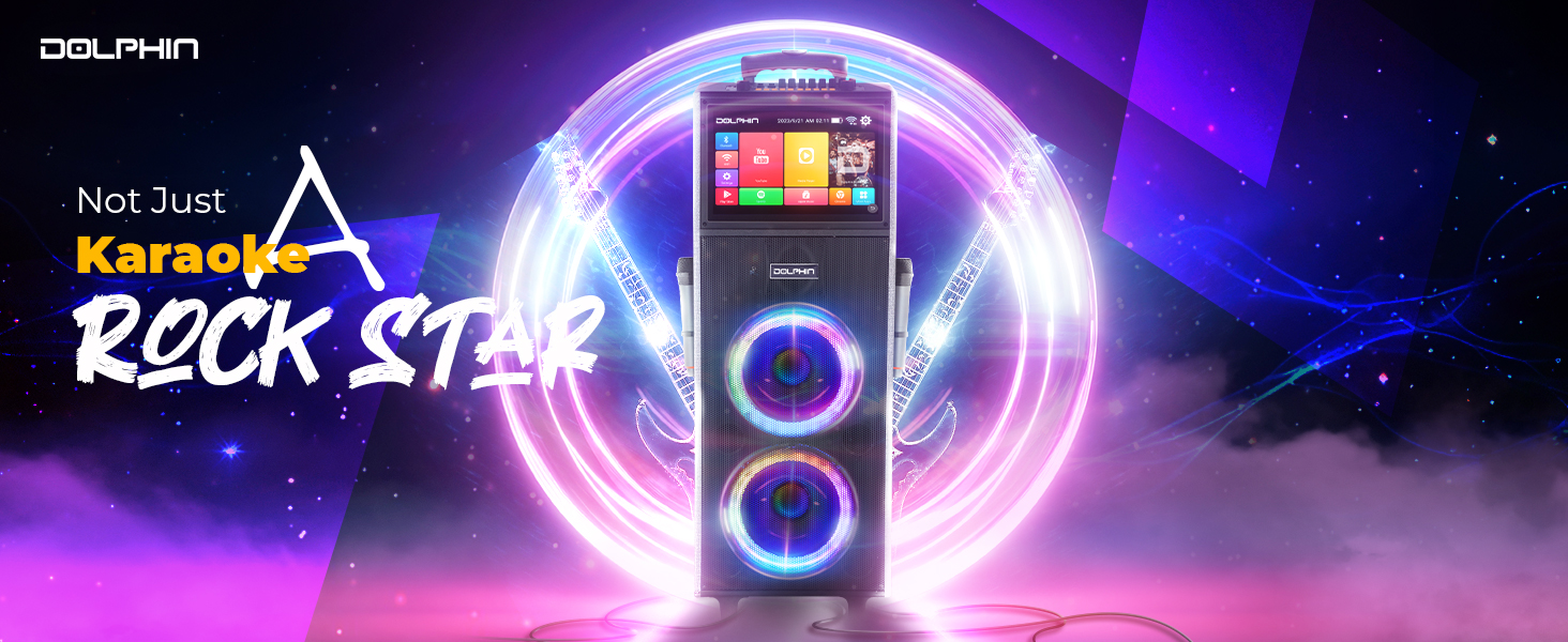 karaoke machine adult microphones family built recording singing screen portable system kareokee