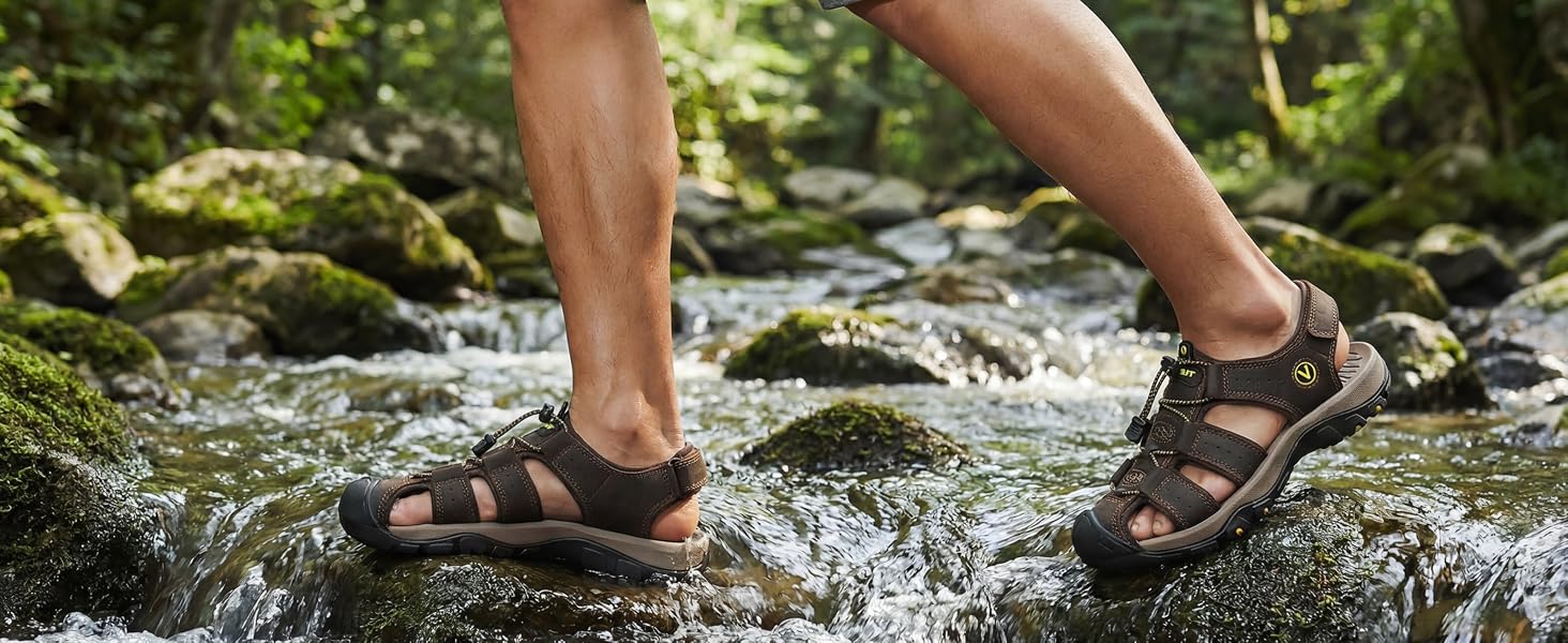 FLARUT brown mens sandals