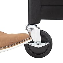 The Line Leader AV cart with monitor mount by Stand Steady features full-swivel wheels