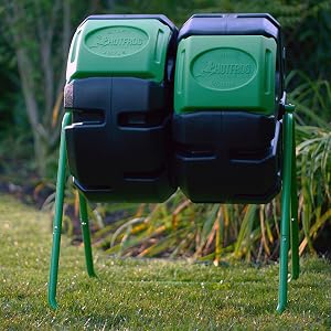 HOTFROG Dual Body Tumbling Composter - outdoor image