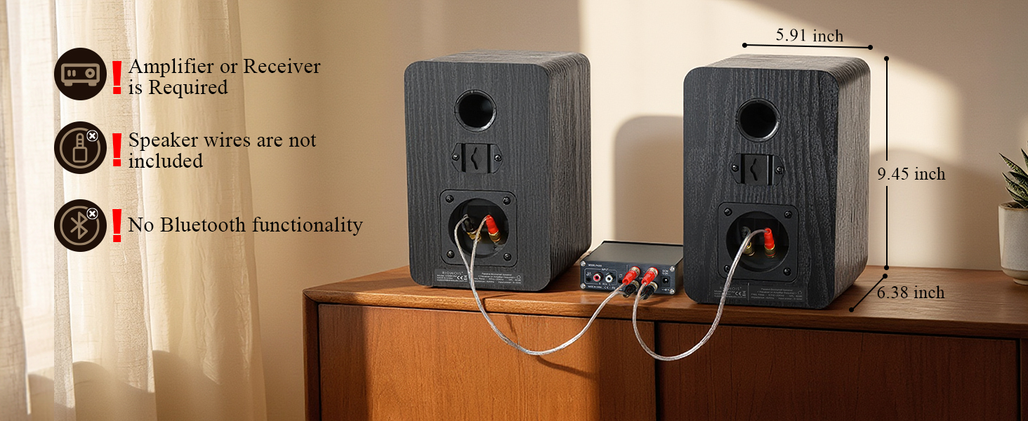 Passive Bookshelf Speakers