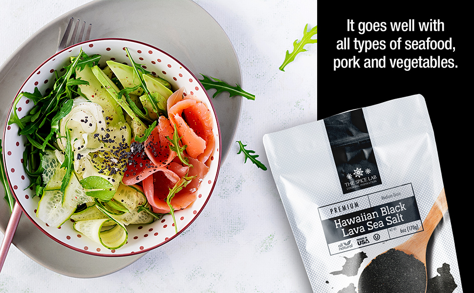 Fine Hawaiian Black Lava Sea Salt - Premium Gourmet Mineral Fortified - Natural and Kosher Certified