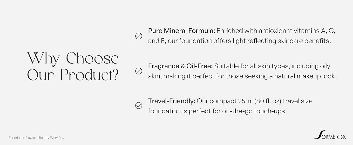 Sorme Mineral Illusion Foundation - Oil Free Liquid Foundation with sunscreen protection