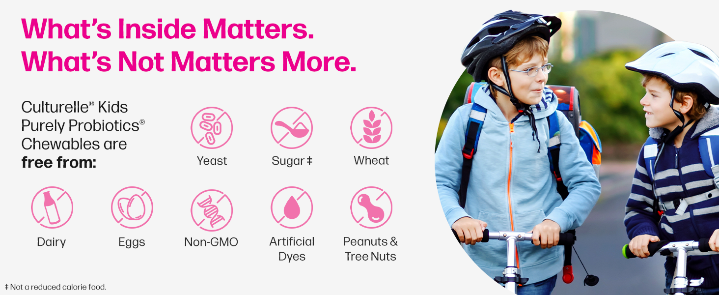Non-GMO, vegetarian chewables that support healthy kids’ digestion