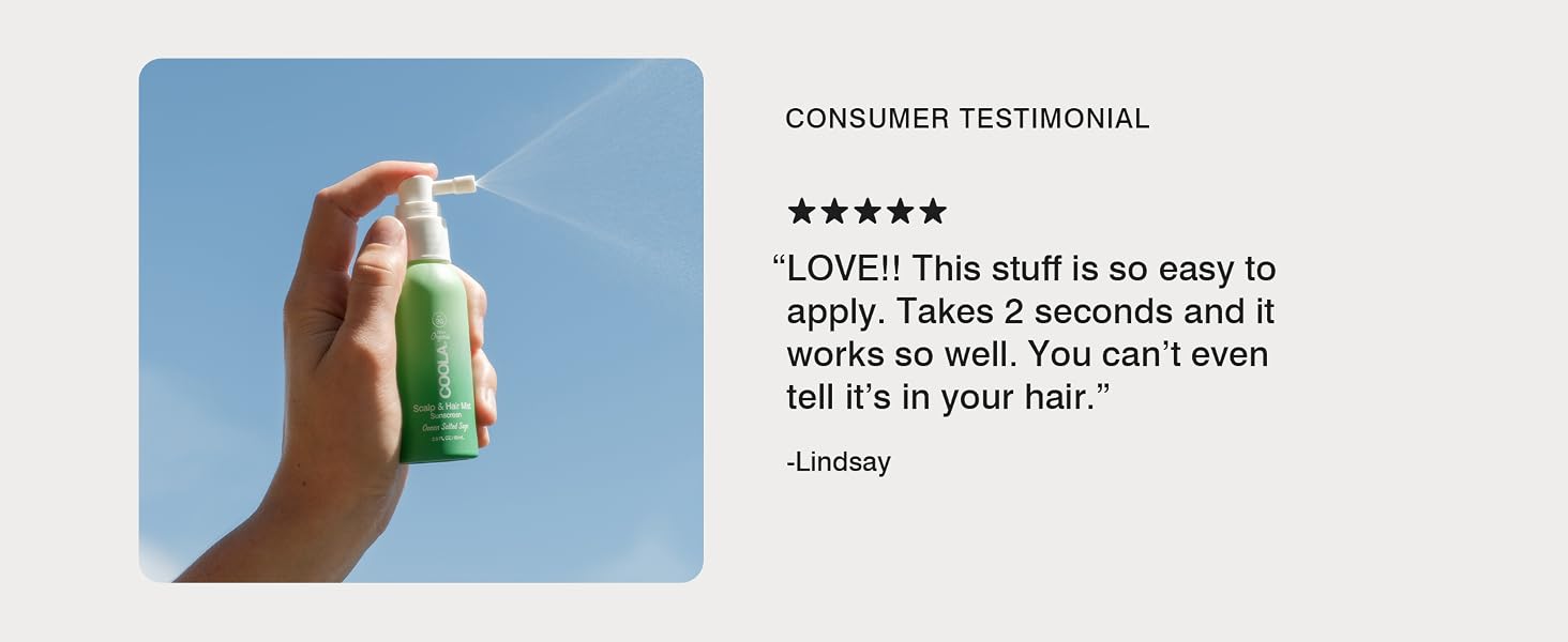 consumer testimonial- LOVE! This stuff is so easy to apply. takes 2 seconds and it works so well