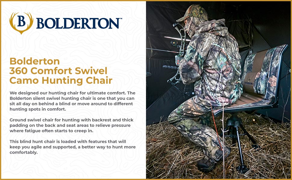 Bolderton 360 Comfort Swivel Camo Hunting Chair