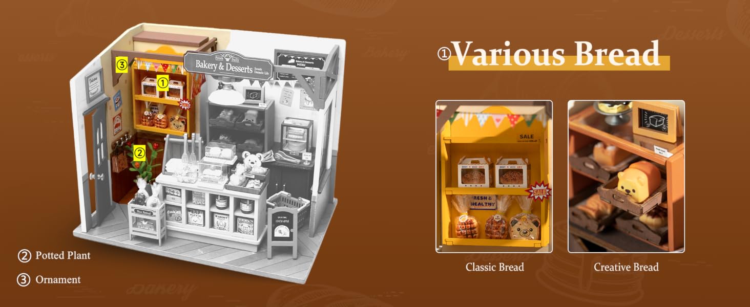 ROBOTIME DIY Miniature Dollhouse Kit
