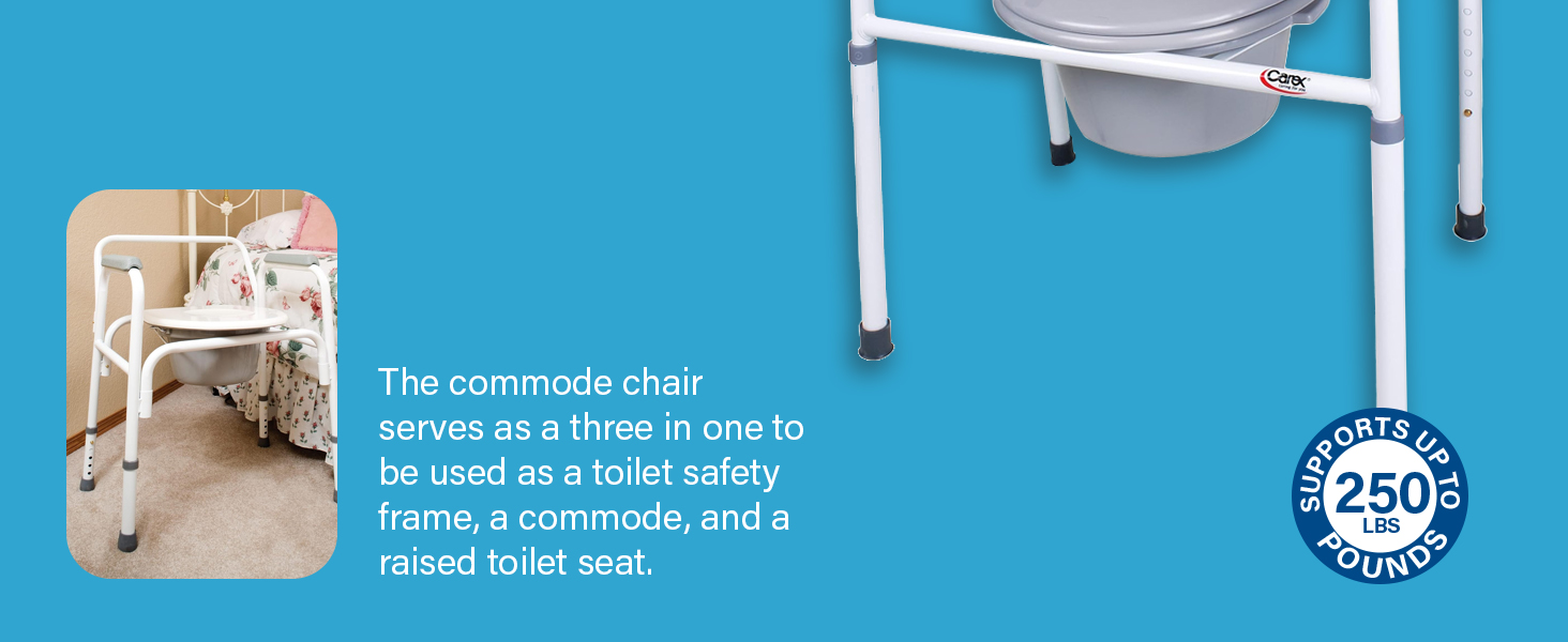 Carex Steel Commode Chair