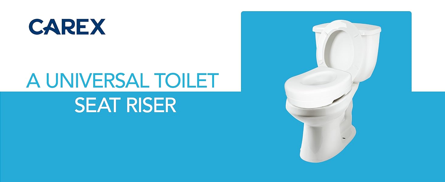 Raised Toilet Seat With 300 Pound Weight Capacity - Slip-Resistant