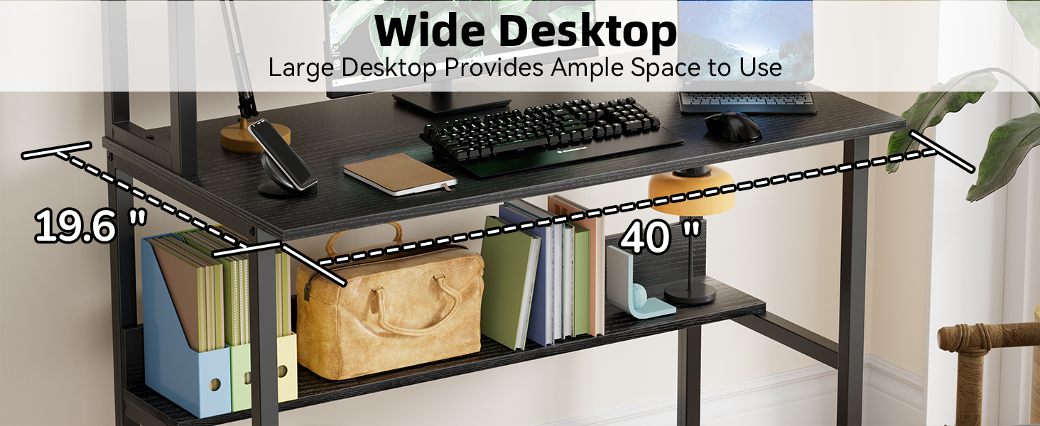 conputer desk with hutch