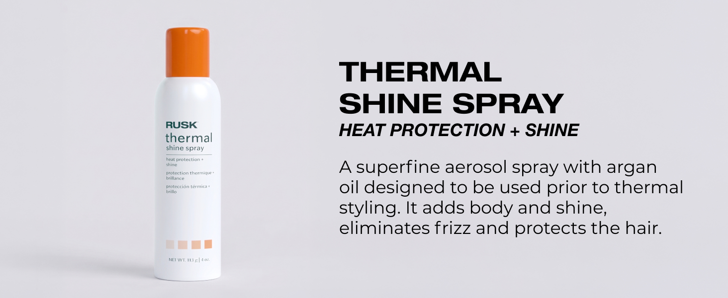 rusk wired flexible styling cream full collection thermal shine spray