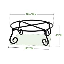 Short Plant stand wrought iron porch patio indoor outdoor planter flower pot