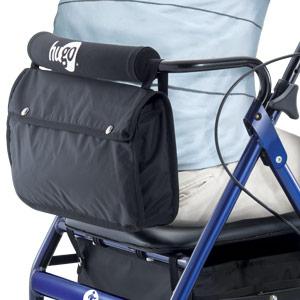 Hugo Elite Rollator Walker backrest with padded seat and hidden storage
