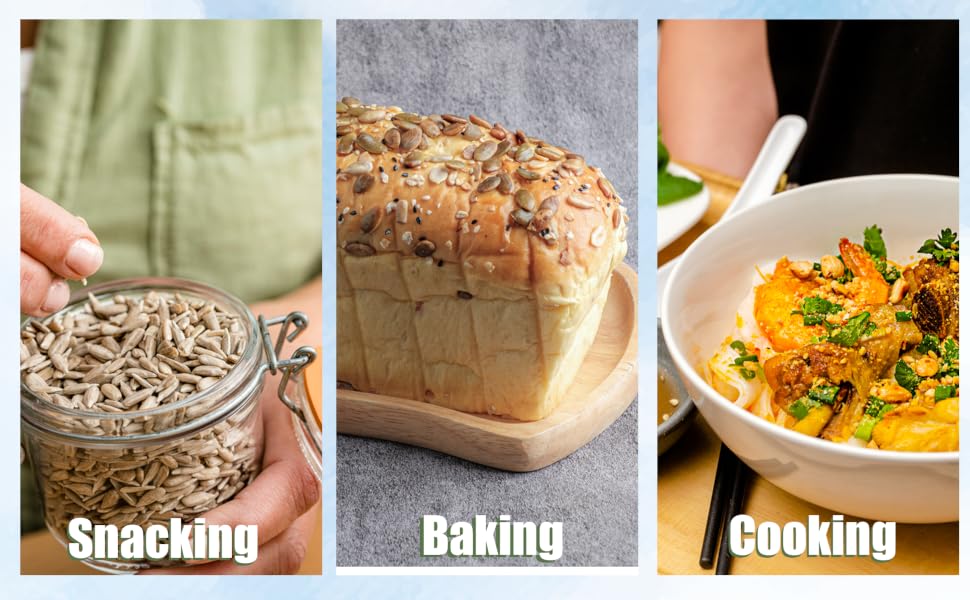 Sunflower seeds for snacking, baking, Cooking