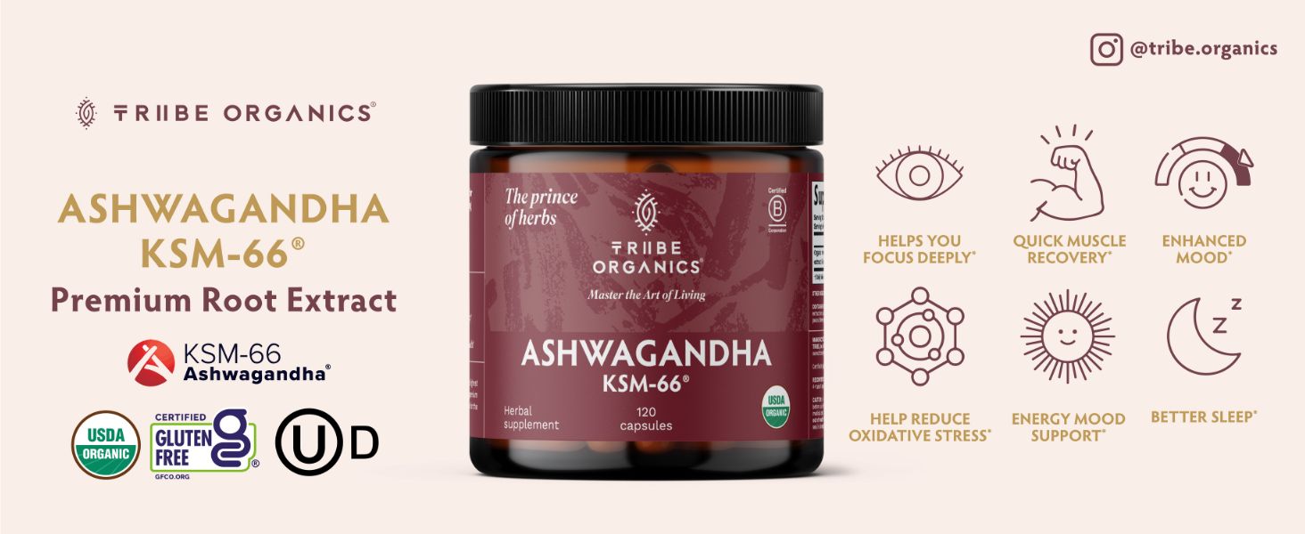 Tribe Organics Ashwagandha KSM-66