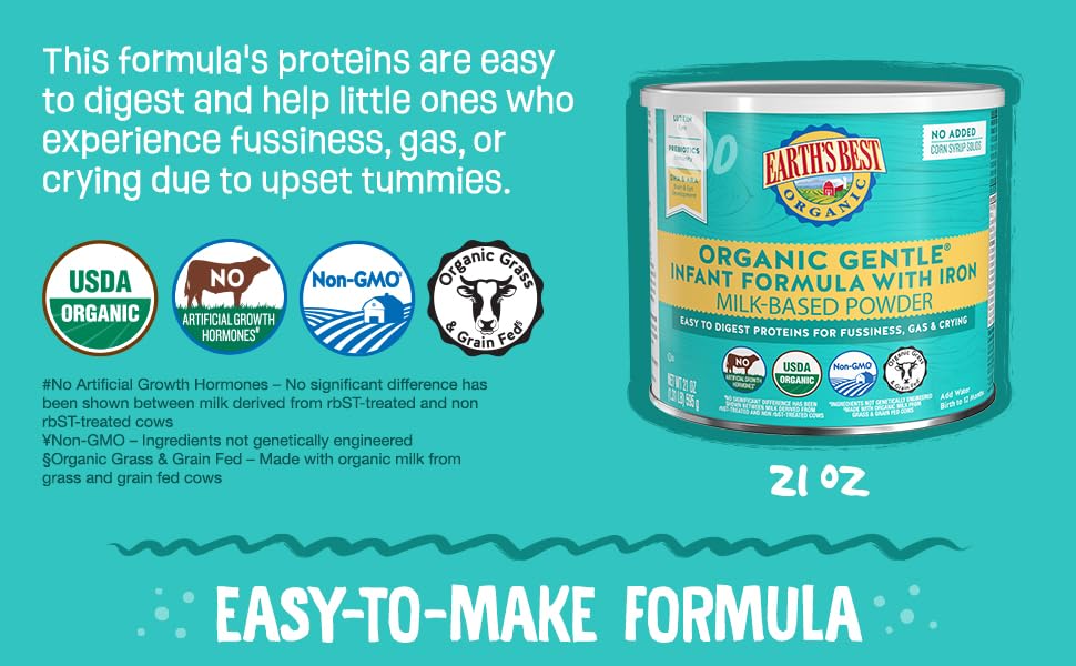 Easy to make formula &amp;amp; digest for babies with fussiness, gas &amp;amp; crying due to tummy issues