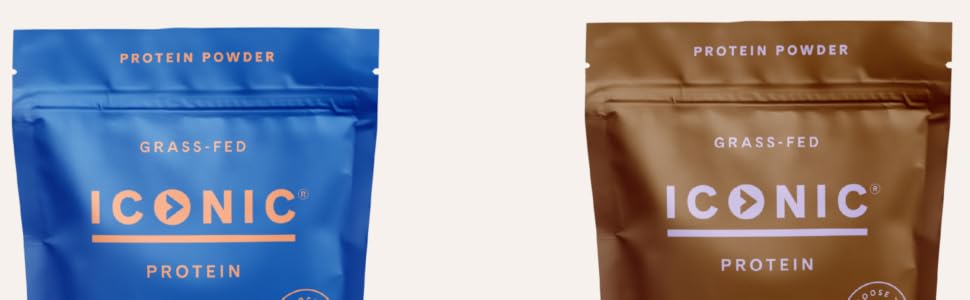 2 bags of ICONIC grass-fed protein powder