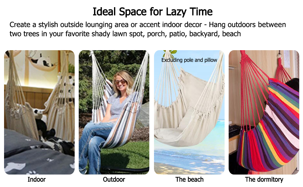 Hammock Chair Hanging Rope Swing