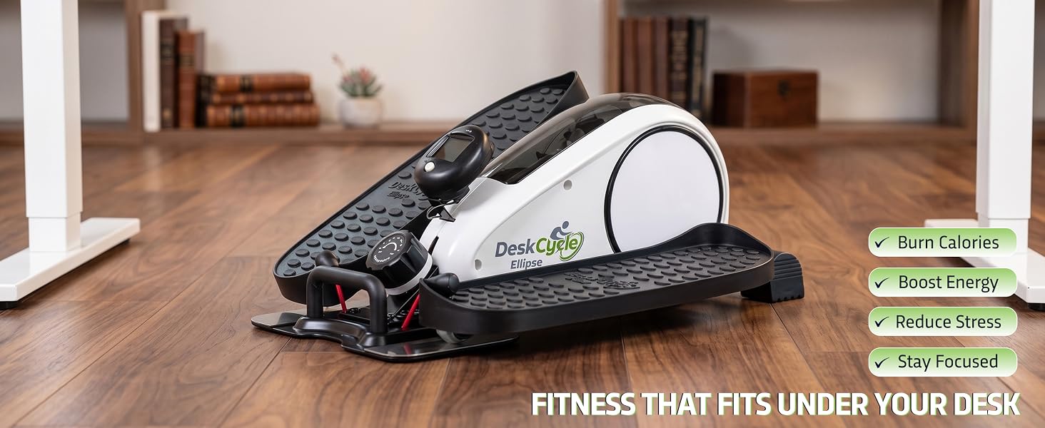 under desk elliptical pedal exerciser quiet desk bike seated leg exerciser compact cardio machine