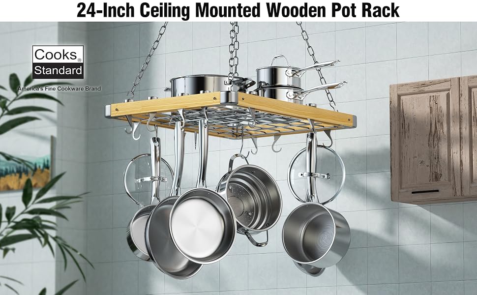 wall mounted wooden pot pack